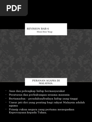 Pengajian Malaysia 2 Bab 6  PDF