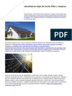 Paneles Solares y Fotovoltaicas Tejas de Techo Elite y Mejoras en El Hogar, LLC