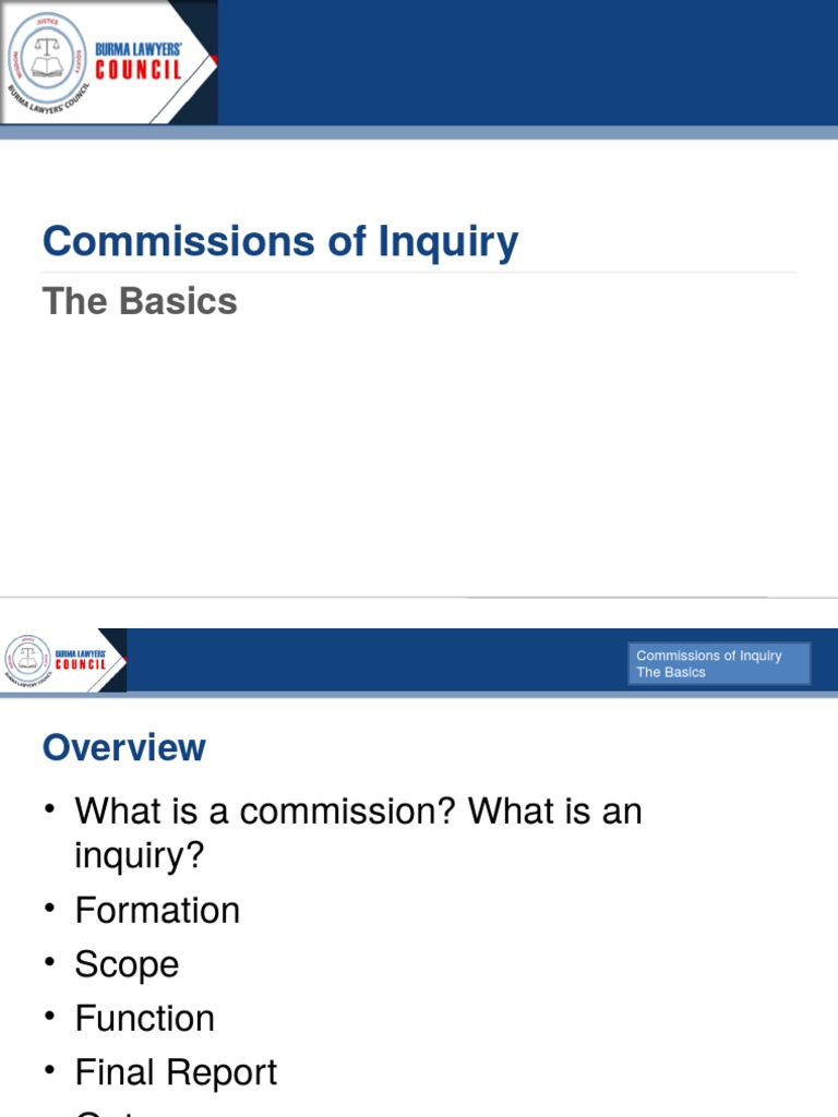 Commissions of Inquiry: The Basics | PDF | United Nations ...