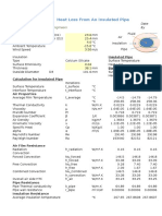 Heat Loss From An Insulated Pipe Calculated Using Thermophysical Properties of Air