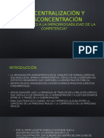 Descentralización y Desconcentración