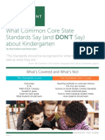 What Common Core State Standards Say (and DON’T Say) About Kindergarten