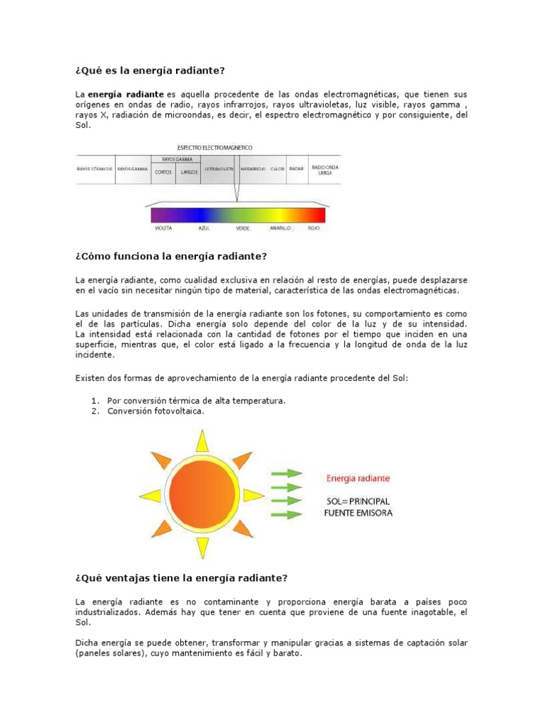 Qué Es La Energía Radiante | PDF | Ciencia y matemáticas