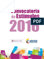 Convocatoria de Estímulos 2016