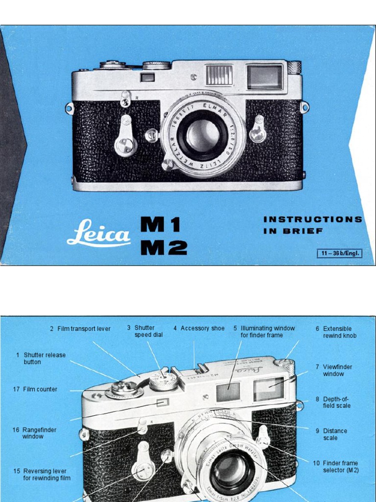 Leica m2 Brief Manual | PDF | Camera Lens | Glass Engineering And