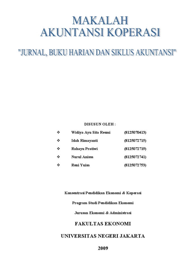 Jurnal Buku Harian Dan Siklus Akuntansi Pdf