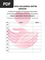 Formato de Rifa