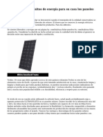 Averiguar los requisitos de energ?a para su casa los paneles solares