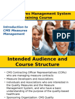 CMS Introduction To Measures Management