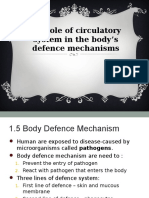 1.5 Role of Circulatory System in The Body's Defence Mechanisms