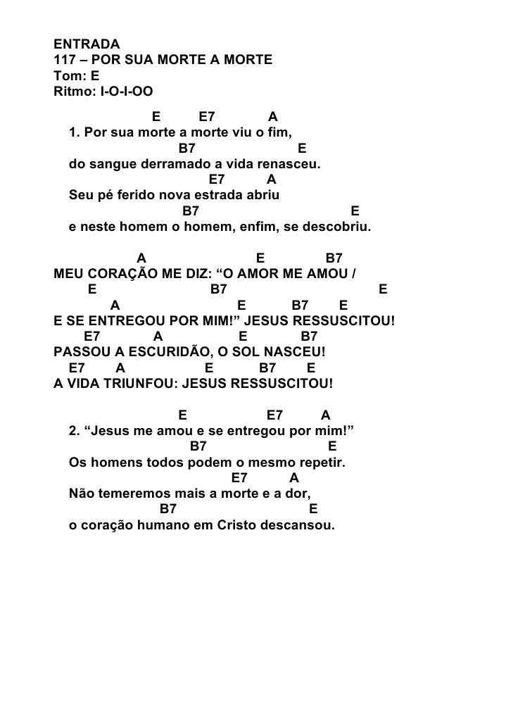 Entrada 117 Por Sua Morte A