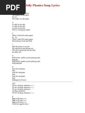 Jolly Phonics Song Lyrics Leisure Nature