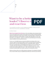 Want To Be A Better Leader Observe More React Less
