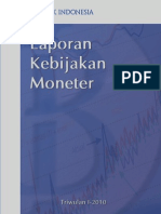 Laporan Kebijakan Moneter BI kwartal ke-1 tahun 2010