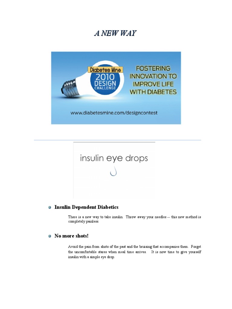 Insulin Eye Drops PDF