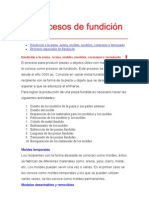 Procesos de fundicion