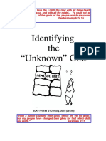 Identifying The Unknown God Sda