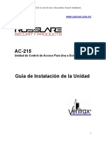 Manual Del Control de Acceso AC215