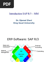 Introduction SAP R/3 - MM: Dr. Djamal Ziani King Saud University