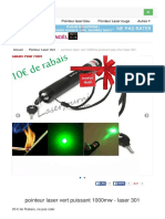 Pointeur Laser Vert Puissant 1000mw - Laser 301