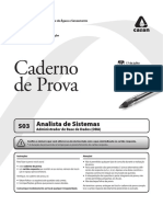 Fepese 2011 Casan Analista de Sistemas Administracao de Banco de Dados Oracle DBA Prova