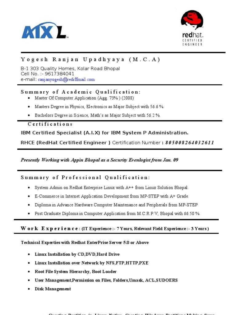 Linux resume keywords picture