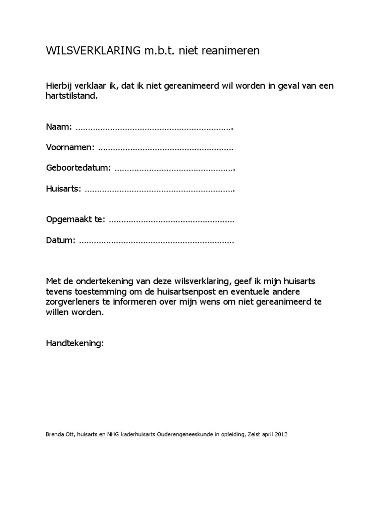 Verklaring Voorbeeld