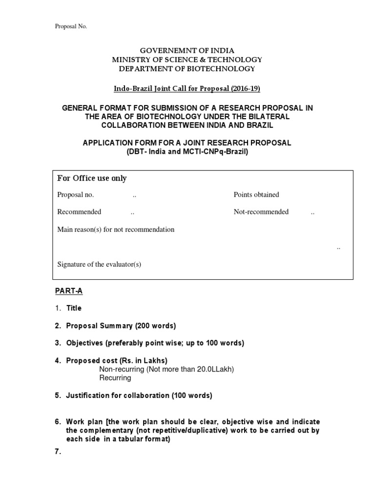 For Office Use Only: Proposal No | PDF | Doctor Of Philosophy | Thesis