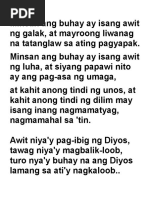 Minsan Ang Buhay Ay Isang Awit NG Galak