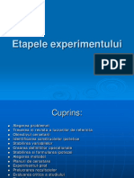 Etapele Experimentului