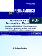 ProfessorAutor-Matemática-Matemática Ι 7º Ano Ι Fundamental-Conjuntos Dos Números Racionais Relativos Operações de Potenciação e Radiciação- Resolução de Situações Problema