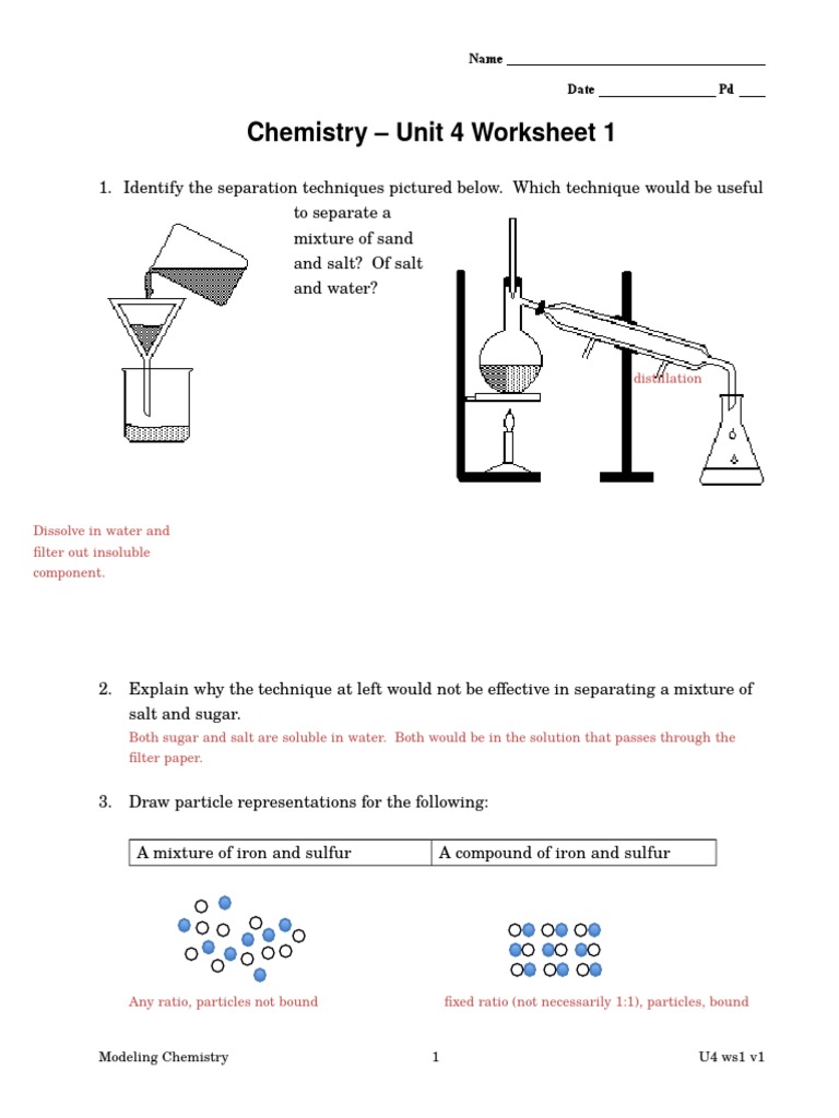 worksheet Chemistry Unit 4 Worksheet 3 u4 ws1 key 12 9 13