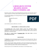 Research Center Finding Aid PDF