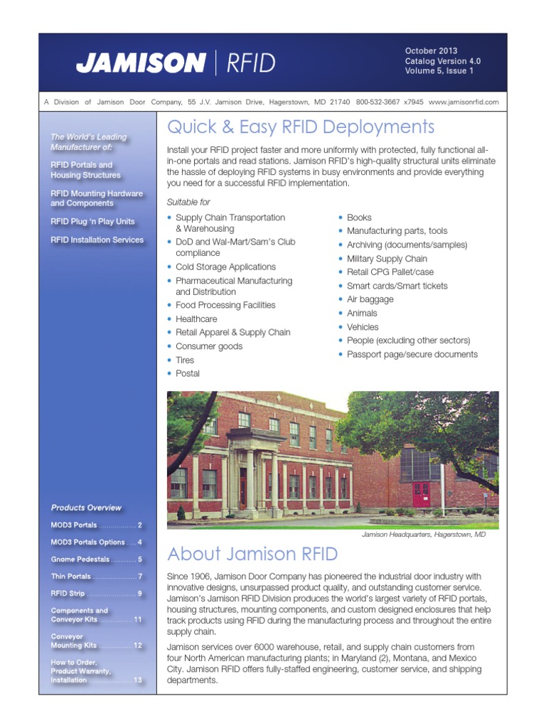 Jamison Rfid Catalog Radio Frequency Identification Warehouse