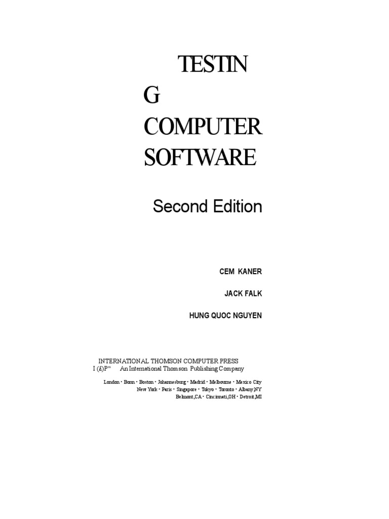 Testing Computer Software | PDF