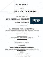 1819 Narrative of A Journey Into Persia by Von Kotzebue S