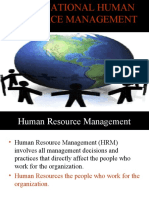 Unit I International Human Resource Management