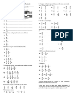 Atividade I - Números Racionais Frações