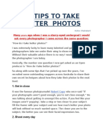 40 Tips To Take Better Photographs