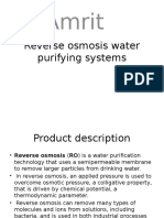 Reverse Osmosis Water Purifying Systems