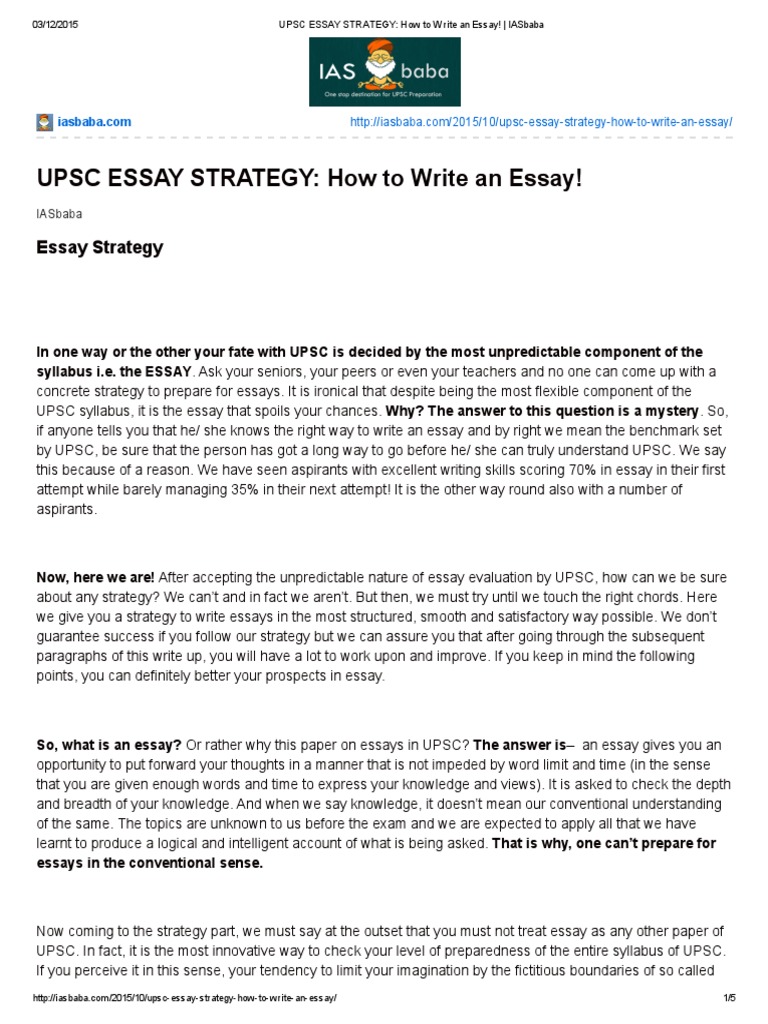 Upsc Essay Strategy_ How to Write an Essay! _ Iasbaba Mahatma Gandhi Essays