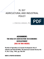 Agric and Industrial Policy