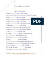 Present Continuous and Present Simple Cw