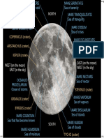 Lunar Nearside With Major Maria and Craters Labelled