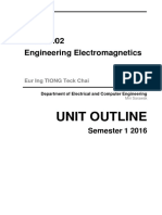 Engineering Electromagnetics Unit Outline Miri Semester 1 2016 Tiong Feb 24 2016