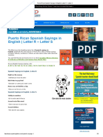 Puerto Rican Spanish Sayings in English - Letter R - Letter S