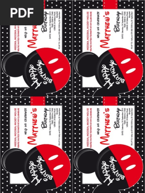 Mickey Party Printable