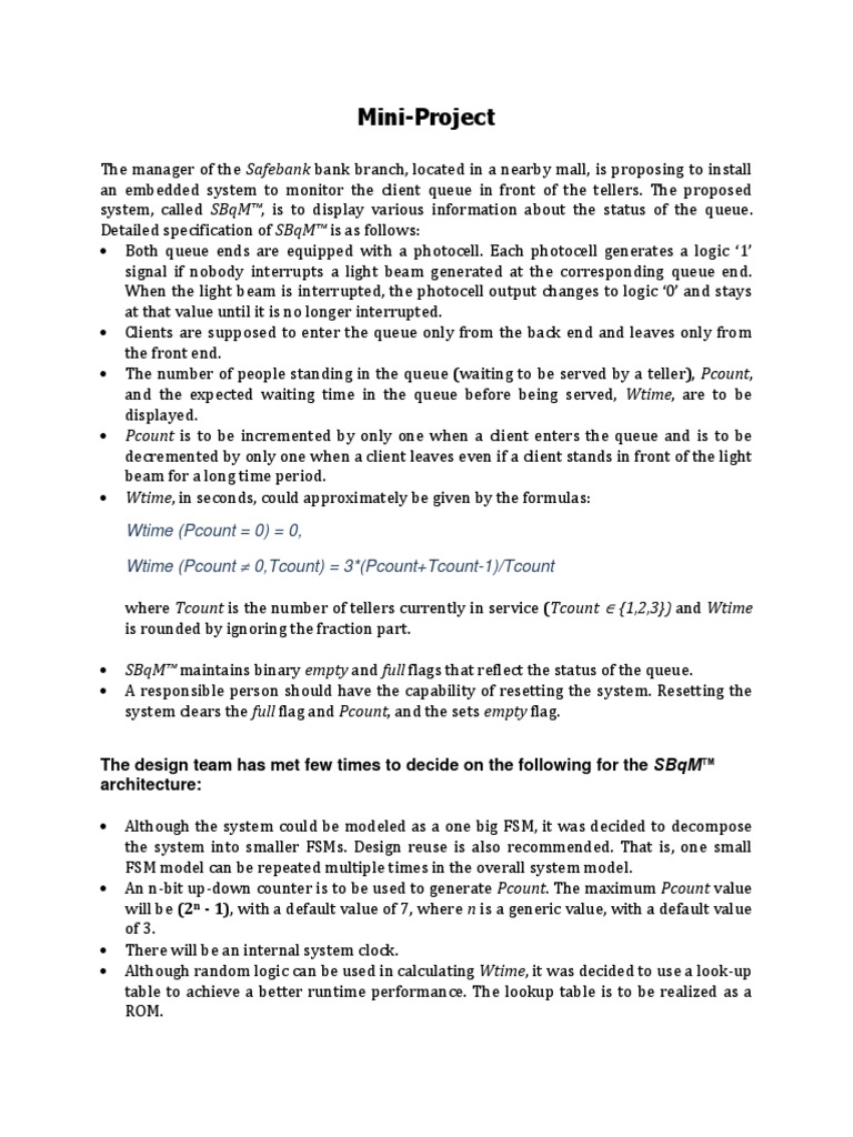 Mini Project | PDF | Array Data Structure | Systems Engineering