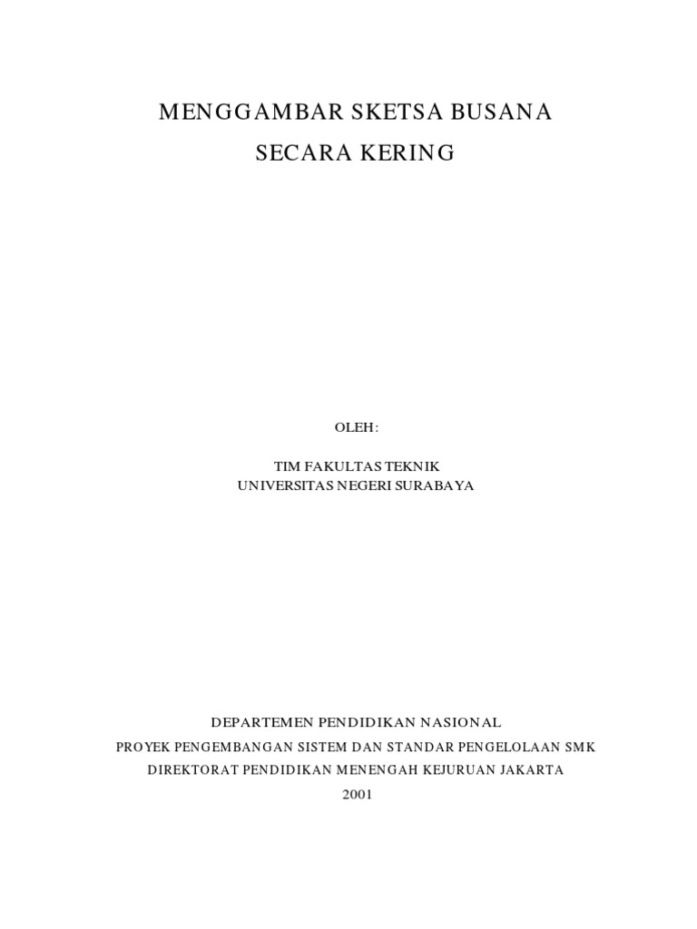 12 Menggambar Sketsa Busana Secara Kering 1
