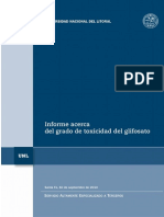 Informe Acerca Del Grado de Toxicidad del glifosato